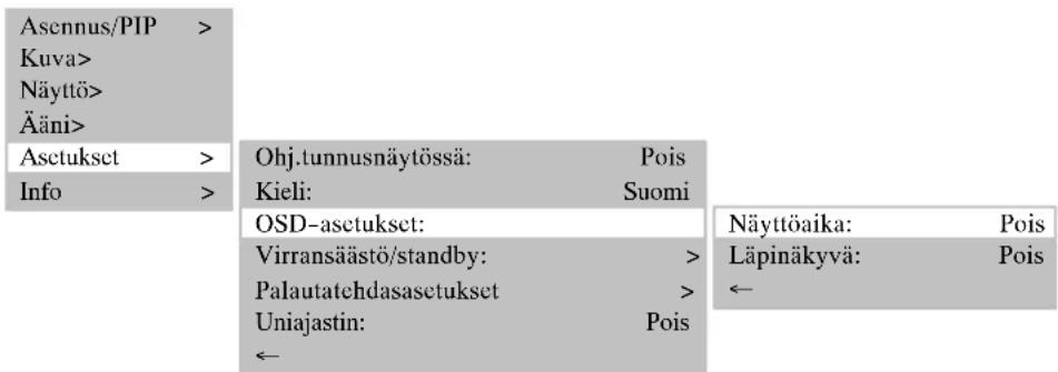 MEDION MD42598 - OSD-VALIKONOMINAISUUKSIENMUUTTAMINEN - 1