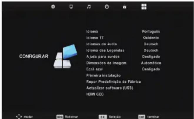 BLAUPUNKT B32A147TCHDP - Menu de config geração - 1