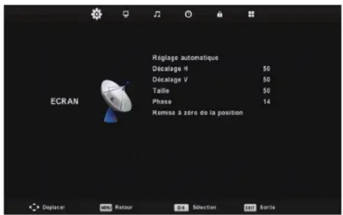 BLAUPUNKT B32A147TCHDP - Paramètres de l'écran * - 1