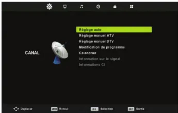 BLAUPUNKT B32A147TCHDP - Menu chaîne - 1