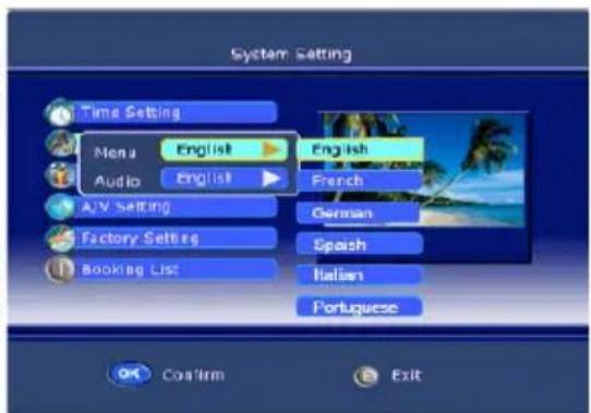 XORO HTC 1925D - Menu language - 1