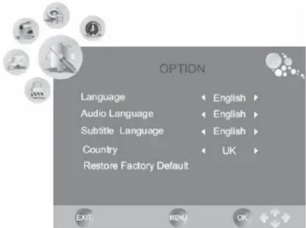 XORO HTC 1926D - Language - 1
