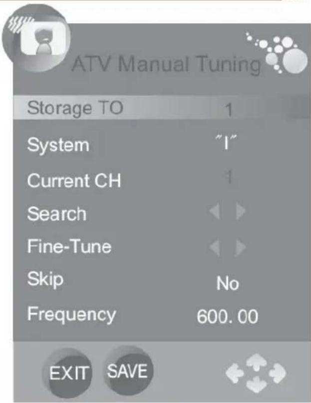 XORO HTC 1926D - Busqueda manual ATV - 1