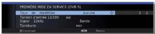LOEWE Xelos 40 MEDIA - Possibilités de réglages pour le système satellite (4 satellites max sur commutateur multiple DiSEqC) : - 1