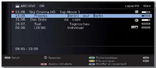 LOEWE Xelos 40 MEDIA - Ouvrir Menu Digital Recorder - 1