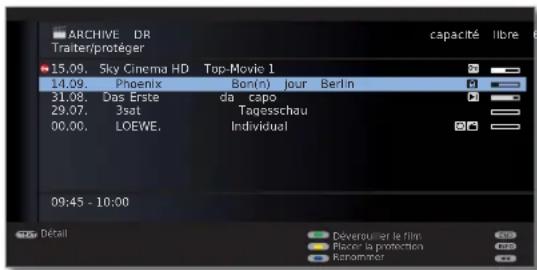 LOEWE Xelos 40 MEDIA - Verrouiller/déverrouiller un film (sécurité enfants) - 8