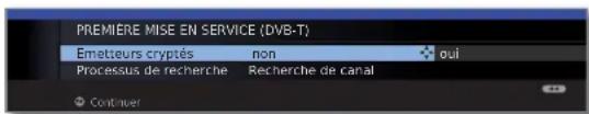 LOEWE Xelos 40 MEDIA - Possibilités de réglages pour la réception DVB-T : - 2