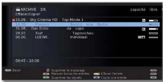 LOEWE Xelos 40 MEDIA - Transférer les enregistrements sur un enregistreur connecté - 4