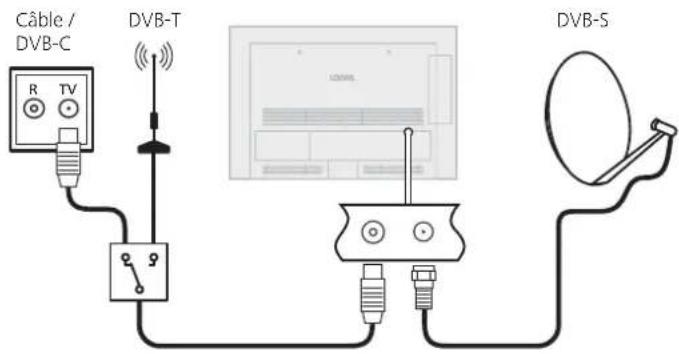 LOEWE Xelos 40 MEDIA - Branchement des antennes - 1