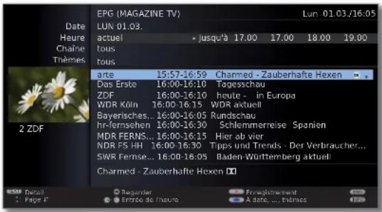 LOEWE Xelos 40 MEDIA - Programmer des enregistrements avec minuterie via EPG - 1