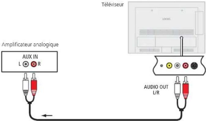 LOEWE Xelos 32 MEDIA - Raccorder l'amplificateur audio analogue - 1