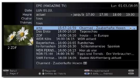 LOEWE Xelos 32 MEDIA - Programmer des enregistrements avec minuterie via EPG - 1