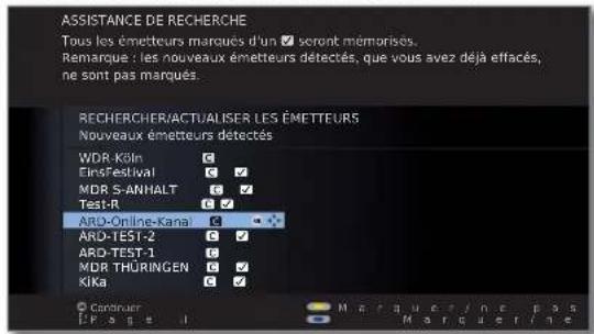 LOEWE Xelos 32 MEDIA - Rechercher/actualiser les émetteurs - manipulation de nouveaux émetteurs ou d'émetteurs qui n'ont plus été trouvés - 2
