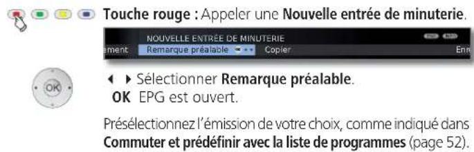 LOEWE Xelos 32 MEDIA - Nouvelle entrée: sélectionner une émission via l'aperçu de la minuterie - 1