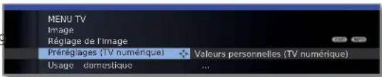 LOEWE Xelos 32 MEDIA - Préréglages / valeurs personnelles pour le réglage de l'image - 2