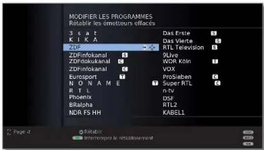 LOEWE Xelos 32 MEDIA - Rétablir des émetteurs - 3