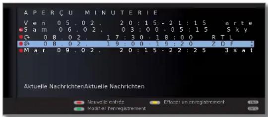 LOEWE Xelos 32 MEDIA - Effacer des entrées programmées sur la minuterie - 2