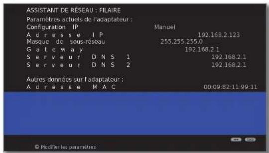 LOEWE Xelos 32 MEDIA - Configuration de l'adaptateur LAN intégré - 1