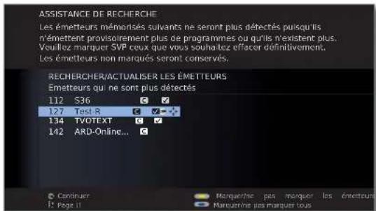 LOEWE Xelos 32 MEDIA - Rechercher/actualiser les émetteurs - manipulation de nouveaux émetteurs ou d'émetteurs qui n'ont plus été trouvés - 4