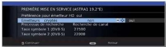 LOEWE Xelos 32 MEDIA - Possibilités de réglages pour la réception dvb-s (suite) : - 2