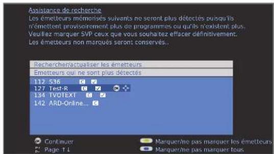 LOEWE Individual 46 - Rechercher/Actualiser les émetteurs – Manipulation de nouveaux émetteurs ou d'émetteurs qui n'ont plus été trouvés - 4