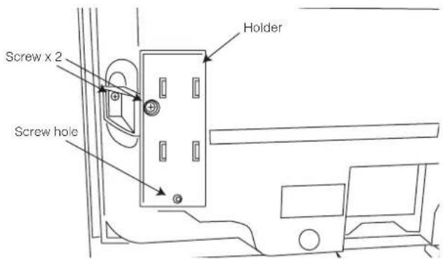 YAMAHA PDM4220 - Attach the holder for the side input. - 1