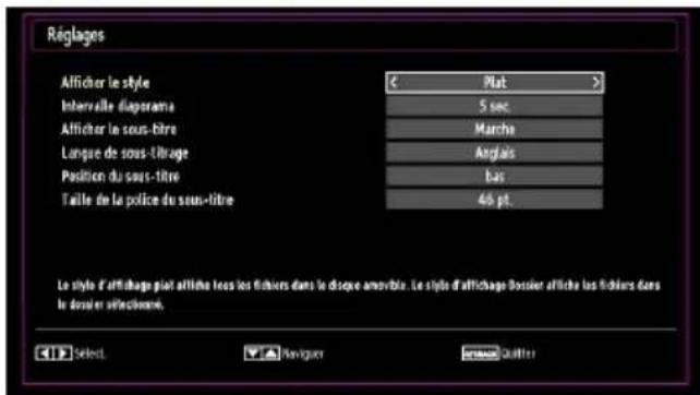 Finlux 32FLHD847 - Réglages du navigateur média - 1