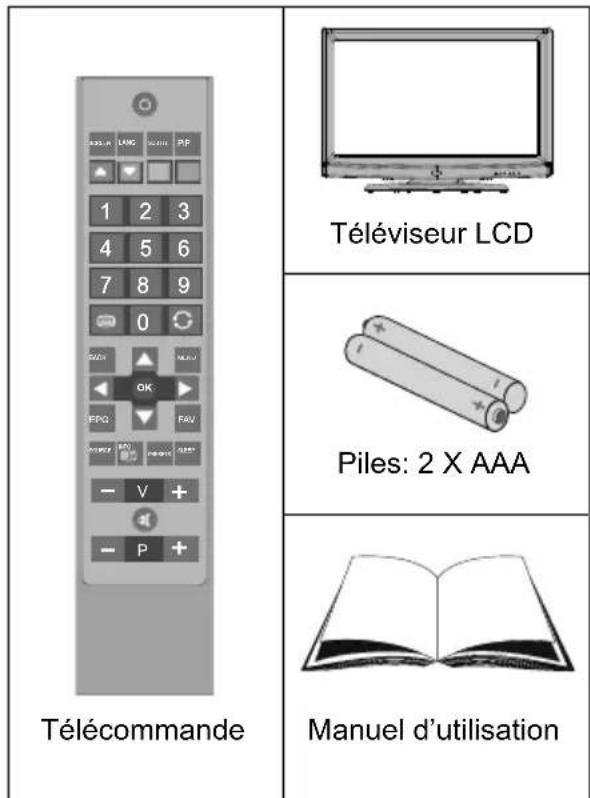 Finlux 26FLHD847 - Contenu du carton - 1