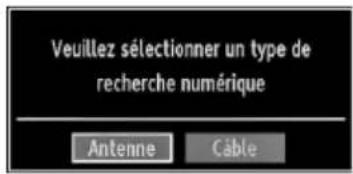 Veuillez sélectionner un type de recherche numérique Antenne Cable