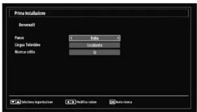 Prima Installazione Berwaret! Pause < Ratio > Lingue Television Occidente Ricerca critto Si Selectione impostazione Modifica relatore Aviva riserva