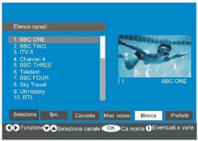 Finlux 26FLD760 - Inserire dei blocchi ai canali - 1