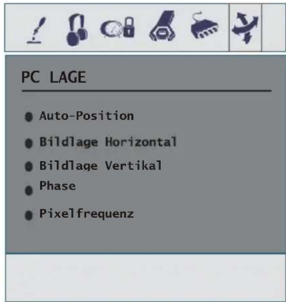 Finlux 26FLD760 - Menu PC LAGE - 1