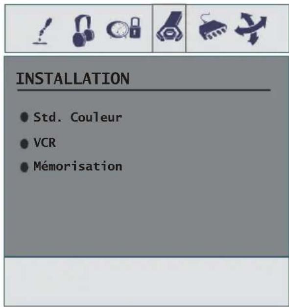 Finlux 26FLD760 - Menu installation dans les modes AV - 1