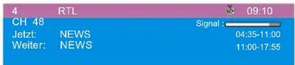 Finlux 26FLD760 - Informationszeile - 1