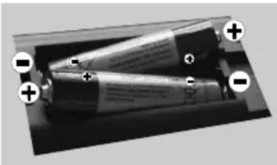 DURABASE DL48F265X3C - Insertion des piles dans la télécommande - 1