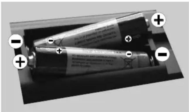 DURABASE DL32H180X2 - Legen Sie die Batterien in die Fernbedienung ein - 1