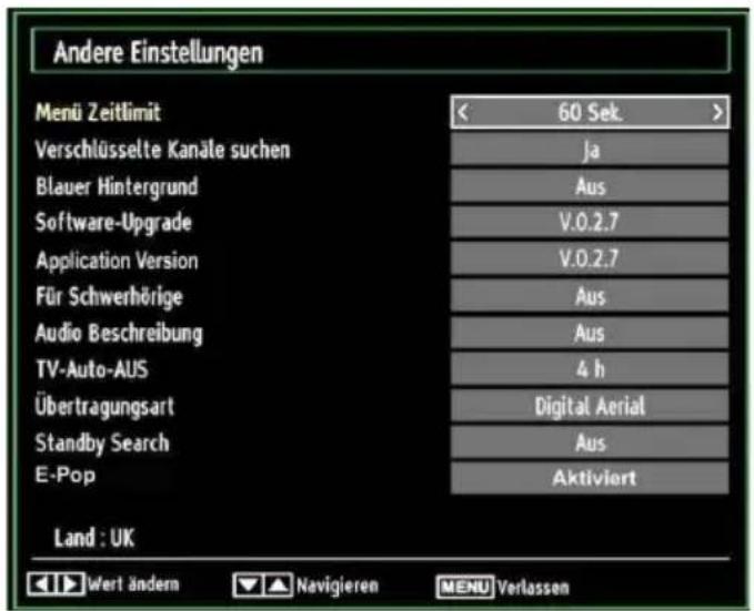 DURABASE DB40LE985 - Andere Einstellungen konfigurieren - 1