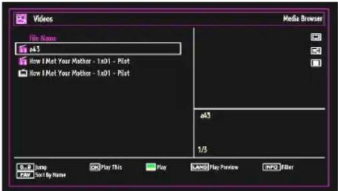 Videos File Name a43 How I Not Your Mother - 1x01 - Plot How I Not Your Mother - 1x01 - Plot Media Browser a43 1/3 C: B Jump Play This Play LANO Play Preview INFO Filter PAN Sort By Name