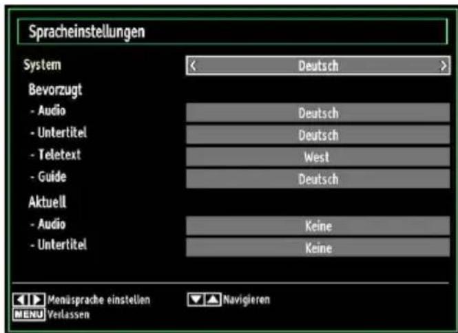 DURABASE DB40LE985 - Konfigurieren der Spracheinstellungen - 1