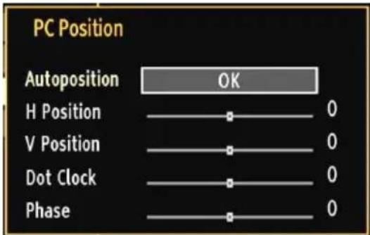 PC Position Autoposition OK H Position 0 V Position 0 Dot Clock 0 Phase 0