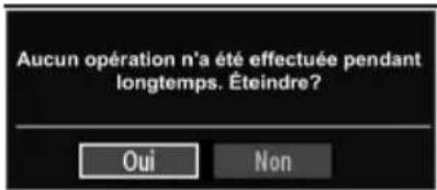 Aucun opération n'a été effectuée pendant longtemps. Éteindre? Oui Non