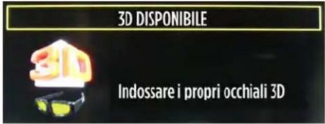 3D DISPONIBILE Indossare i propri occhiali 3D