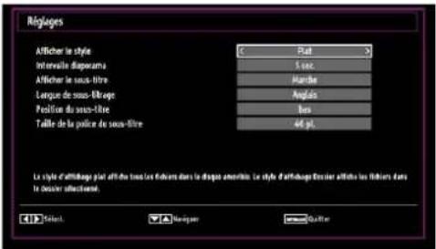 DURABASE 32DB906 - Réglages du navigateur média - 1