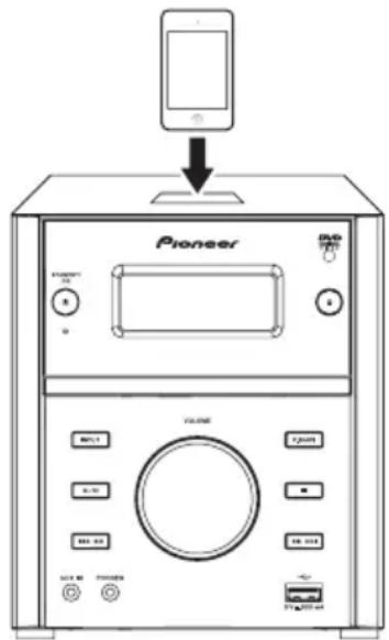 PIONEER XEM21V - Coloque el iPod/iPhone - 1