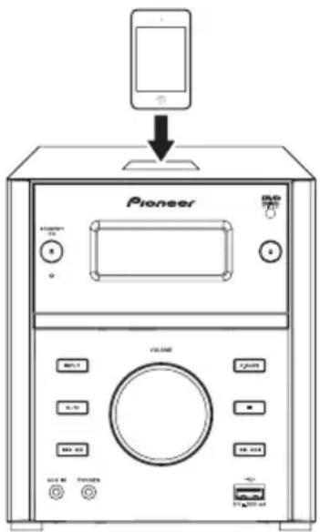 PIONEER XEM21V - Poser l'iPod/iPhone - 1