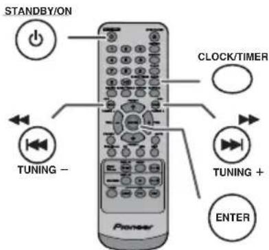 PIONEER XHM20 - Operación del temporizador y de desconexión automatica (Solamente del control remoto) - 1