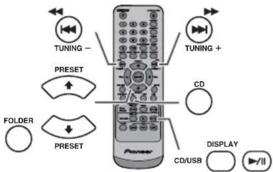 PIONEER XHM20 - MP3/WMA folder mode (only for MP3/WMA files) (continued) - 1