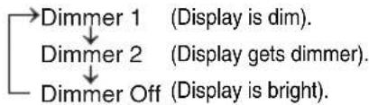 PIONEER XHM20 - Display brightness control - 1