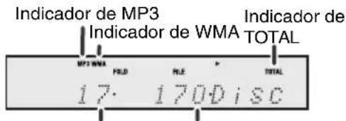PIONEER XHM20 - Procedimiento para eschar el disco del MP3/WMA con el modo de carpeta activado - 1