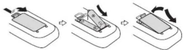 PIONEER XHM30V - Einsetzen der Batterie - 1
